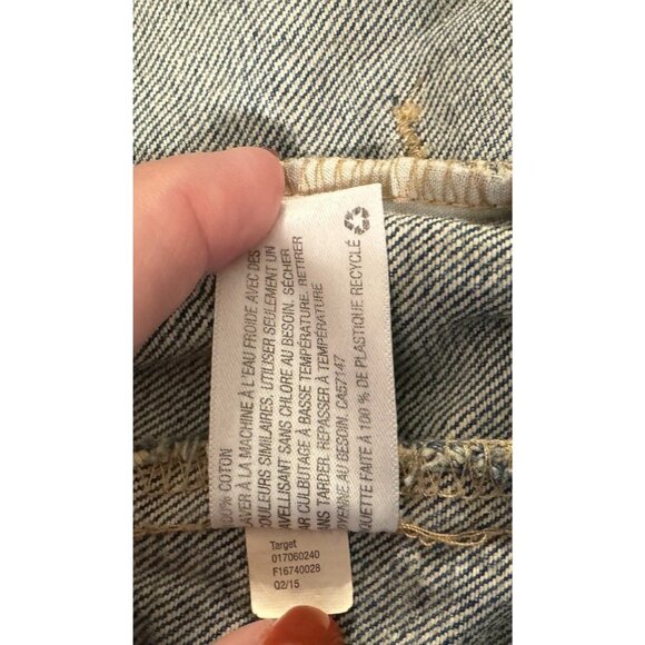 Mossimo Vest Medium Distressed Denim Blue Jean 90s Punk Skater Grunge Streetwear - Picture 6 of 8